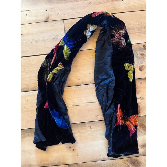 REDfish Designs Velvet & Silk Butterfly Scarf/wrap. Beautiful colors! - Picture 1 of 4